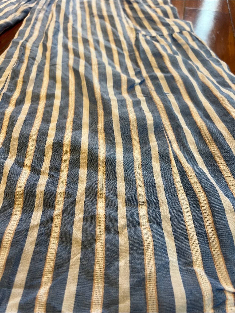 Angie Blue and White Striped Wide-Leg Cropped Pants new with tags - Picture 10 of 14